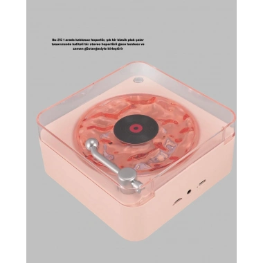 Retro Bluetooth Hoparlör – Kristal Ses, Gece Lambası, Saatli Tasarım