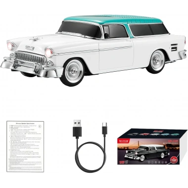 Retro Klasik Araba Bluetooth Hoparlör Kablosuz HD Ses FM Radyo YG-1955 (5468)