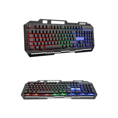 RGB Işıklı Gaming Oyuncu Klavye Q Klavye Mouse Hediyeli