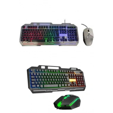 RGB Işıklı Gaming Oyuncu Klavye Q Klavye Mouse Hediyeli