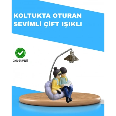 Romantik Çift Temalı Dekoratif Masa Lambası Yumuşak LED Işık