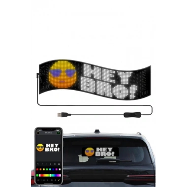 Rp937 Led Matrix Panel 16x64cm Telefon Kontrollü Kayar Led Animasyon Aydınlatma