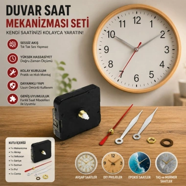 SAAT MEKANİZMA SETİ 13 MM ŞAFT UZUNLUĞU VARDIR (5468)
