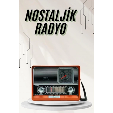 Saatli Fenerli Bluetooth Nostaljik Radyo AUX SD USB Girişli Bluetooth Hoparlör