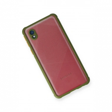 Samsung Galaxy A01 Core Kılıf Miami Şeffaf Silikon - Yeşil