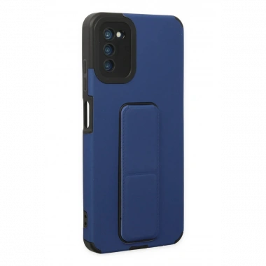 Samsung Galaxy A03S Kılıf Mega Standlı Silikon - Mavi