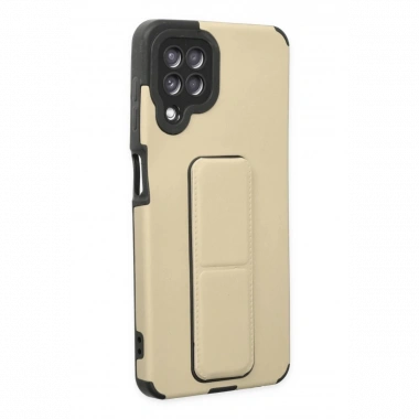 Samsung Galaxy A22 Kılıf Mega Standlı Silikon - Gold