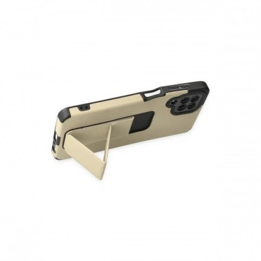 Samsung Galaxy A22 Kılıf Mega Standlı Silikon - Gold