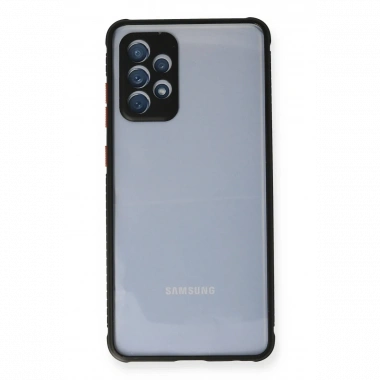 Samsung Galaxy A72 Kılıf Miami Şeffaf Silikon - Siyah