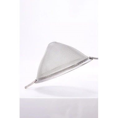 Saplı Tel Süzgeç 12 cm Paslanmaz Çelik Konik Mutfak Süzgeci