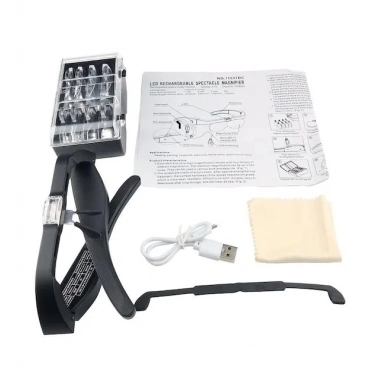 Şarjlı Gözlük Büyüteç  4 Farklı Lens 11537dc
