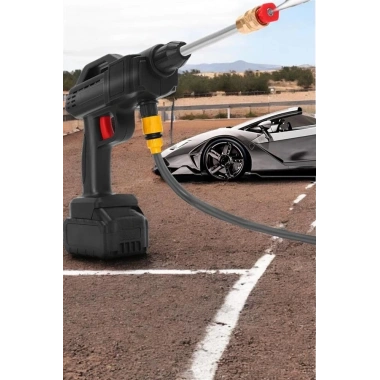 Şarjlı Oto Yıkama Tabancası Su Basınçlı Hazneli Bataryalı