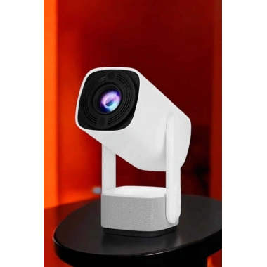 Şarjlı Projeksiyon Oyun Sinema Projektörü 4K HD Görüntü Kaliteli