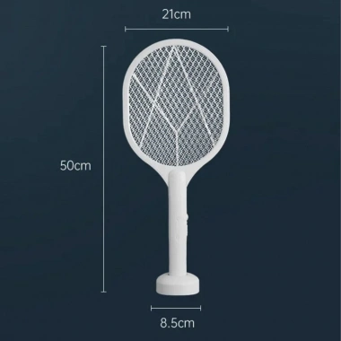 Şarjlı Sinek Öldürücü Masaüstü Standlı,Mor Işık Sinek Kovucu Raket 5w (5468)