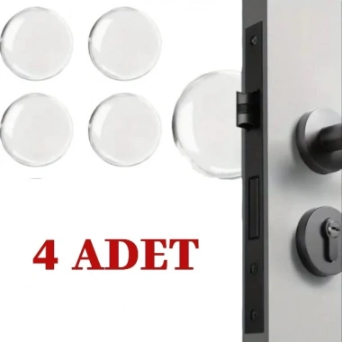 Şeffaf Silikon Mobilya ve Kapı Durdurucu Darbe Pedi 4lü Set