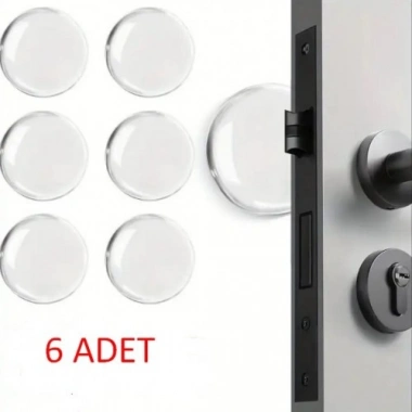 Şeffaf  Silikon Mobilya ve Kapı Durdurucu Darbe Pedi 6 lı (5468)