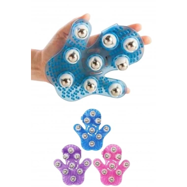 Selülit Giderici Masaj Eldiveni 9 Bilyeli Palm Masaj Eldiven Tam Vücut