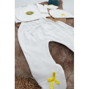 Sema Baby 5 Parça Gülen Surat Hastane Çıkışı Zıbın Seti 0-3 Ay