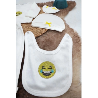 Sema Baby 5 Parça Gülen Surat Hastane Çıkışı Zıbın Seti 0-3 Ay