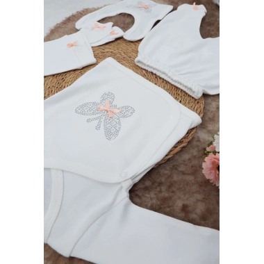 Sema Baby 5 Parça Hastane Çıkışı Zıbın Seti 0-3 Ay - Butterfly