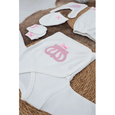 Sema Baby 5 Parça Hastane Çıkışı Zıbın Seti 0-3 Ay - Princess