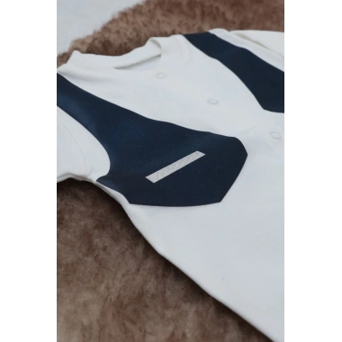 Sema Baby Pamuklu Bebek Tulum Seti 0-3 Ay - Smokin