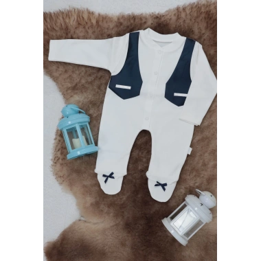 Sema Baby Pamuklu Bebek Tulumu 3-6 Ay - Smokin