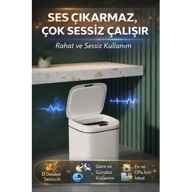 Sensörlü Çöp Kovası Otomatik Kapak Temassız