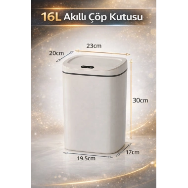 Sensörlü Çöp Kovası Otomatik Kapak Temassız