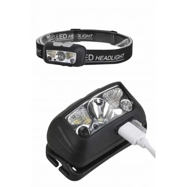 Sensörlü Şarjlı Type-c Şarj Işıklı Kafa Lambası Kamp Lambası