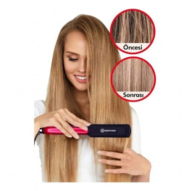 Seramik Kaplı Pembe Detay Saç Düzleştirici (5468)