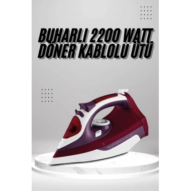 Seramik Tabanlı Kırmızı 2200 Watt Şok Buharlı Ütü