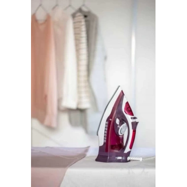 Seramik Tabanlı Kırmızı 2200 Watt Şok Buharlı Ütü