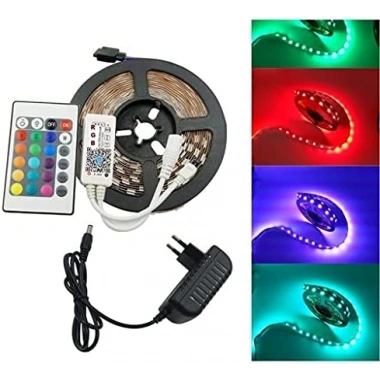 Şerit Led 5 Metre Kumandalı Animasyonlu RGB (5468)