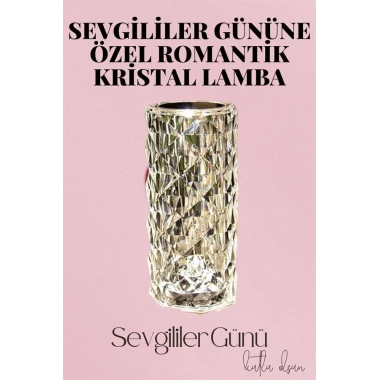 Sevgililer Gününe Özel Romantik Kristal Gece Lambası Sevgiliye Hediye
