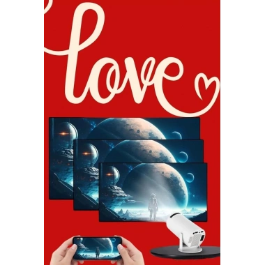 Sevgiliye Özel Hediye Ayaklı Sinema Projektörü Projeksiyon