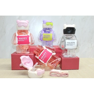 Sevimli 3D Desenli Su Matarası