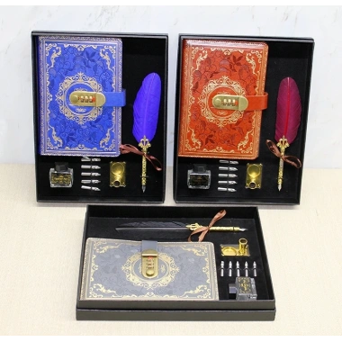 Şifreli Deri Defter Ve Divit Hokka Seti