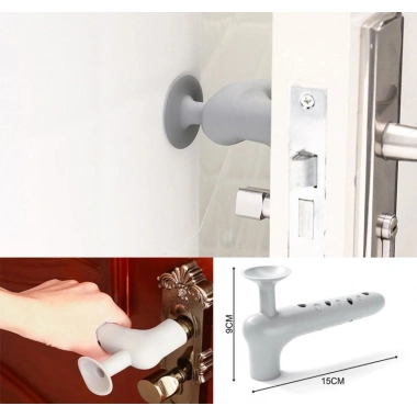 Silikon Duvar Koruyucu Kapı Stoperi GRİ (5468)