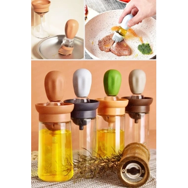 Silikon Hazneli Fırçalı Yağdanlık