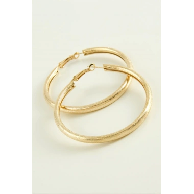 Simli Boru Halka Küpe 4,5 cm