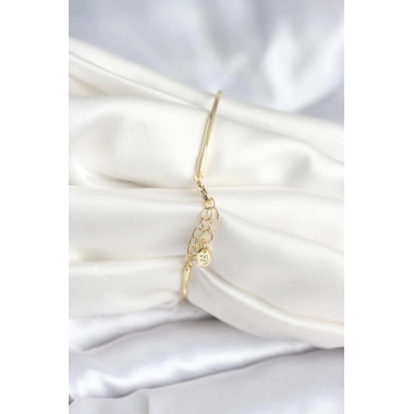 Sinek Figürlü Gold Renk Pirinç Kadın Bileklik