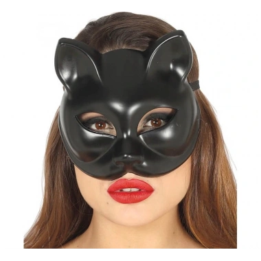 Siyah Renk Lüks Kedi Maskesi