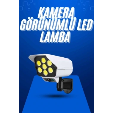 Solar Bahçe Aydınlatması Hareket Sensörlü Uzaktan Kumandalı Kamera Görünümlü