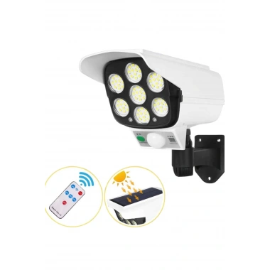 Solar Bahçe Aydınlatması Hareket Sensörlü Uzaktan Kumandalı Kamera Görünümlü