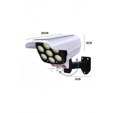 Solar Bahçe Lambası Uzaktan Kumandalı Kamera Görünümlü Hareket Sensörlü