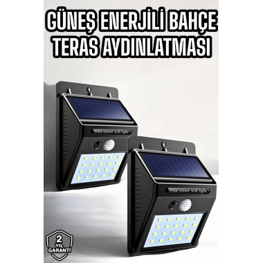 Solar Güneş Enerji Panelli Sensörlü Lamba Enerji Tasarruflu