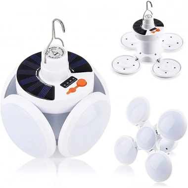 Solar Güneş Enerji Ve Usb Sarjlı 5 Kanatlı Led Lamba (5468)