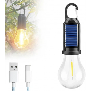 Solar Güneş Enerjili Led Ampul 3 Modlu Uzaktan Kumandalı Solar Camping Lamp (5468)