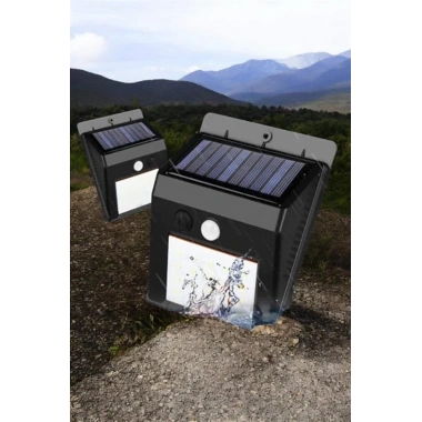 Solar Lamba Giriş, Bahçe Yol Avlu Hareket Sensörlü Led Parlak Gece Su Geçirmez